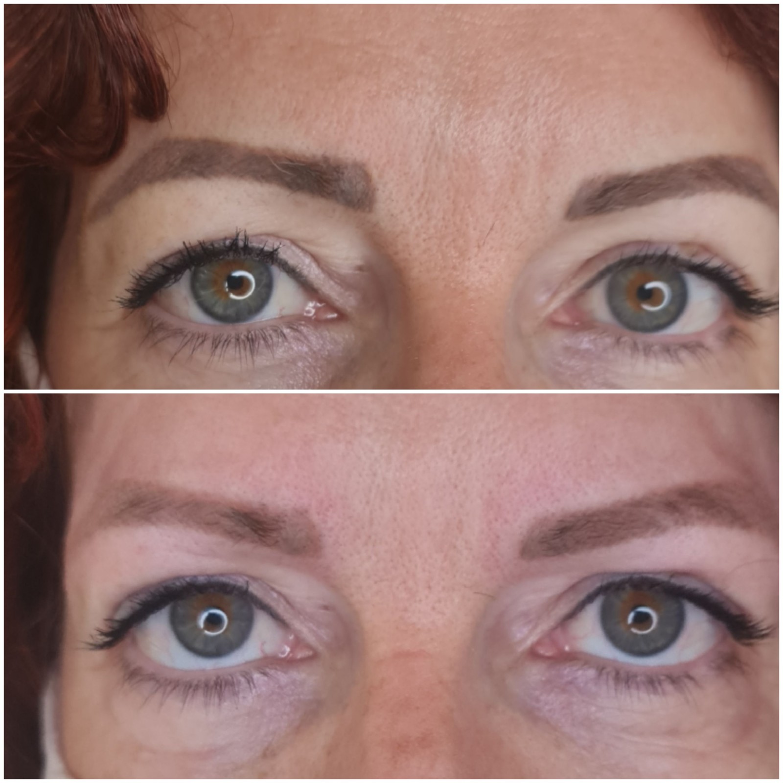 L'encre de tatouage pour les sourcils planté profondement  donne le résultat indésirable restructuration sourcils